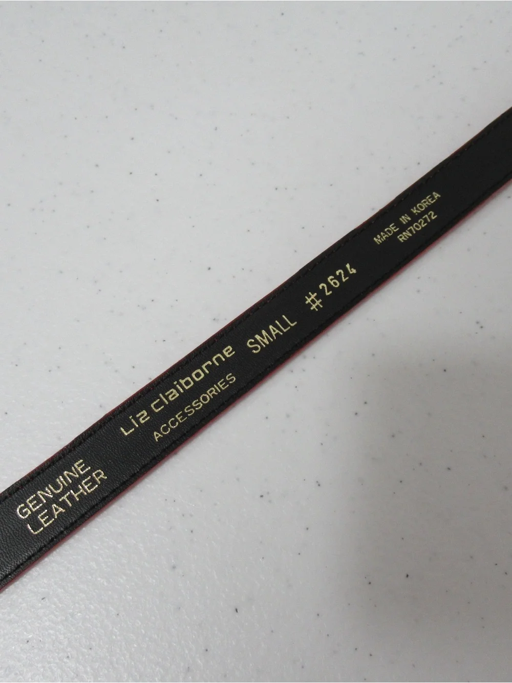 Vintage 1987 Liz Claiborne Croc Embossed Pink Leather Belt Size Small